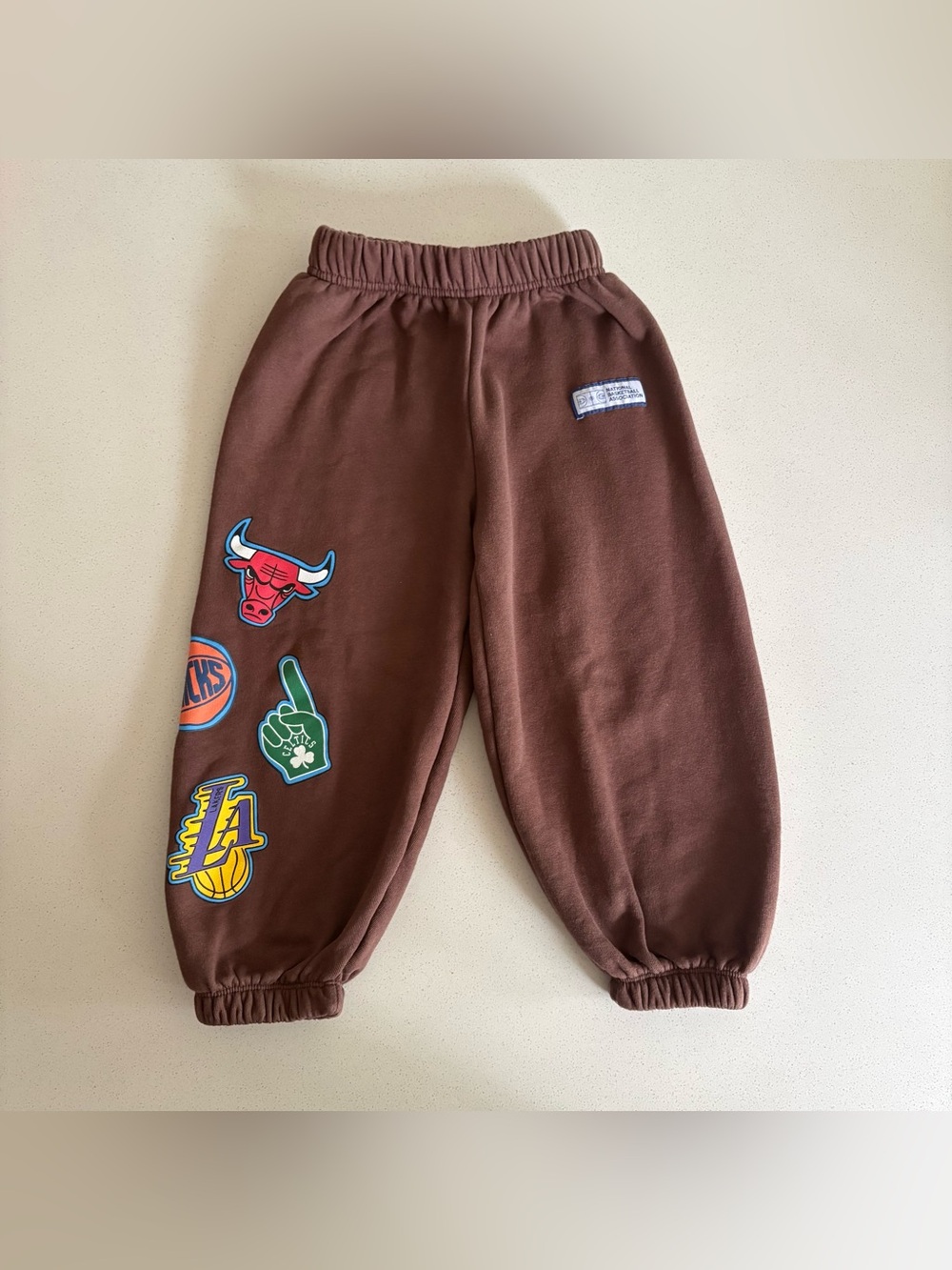 Zara NBA Graphic Sweatpants Brown, Size 3/4